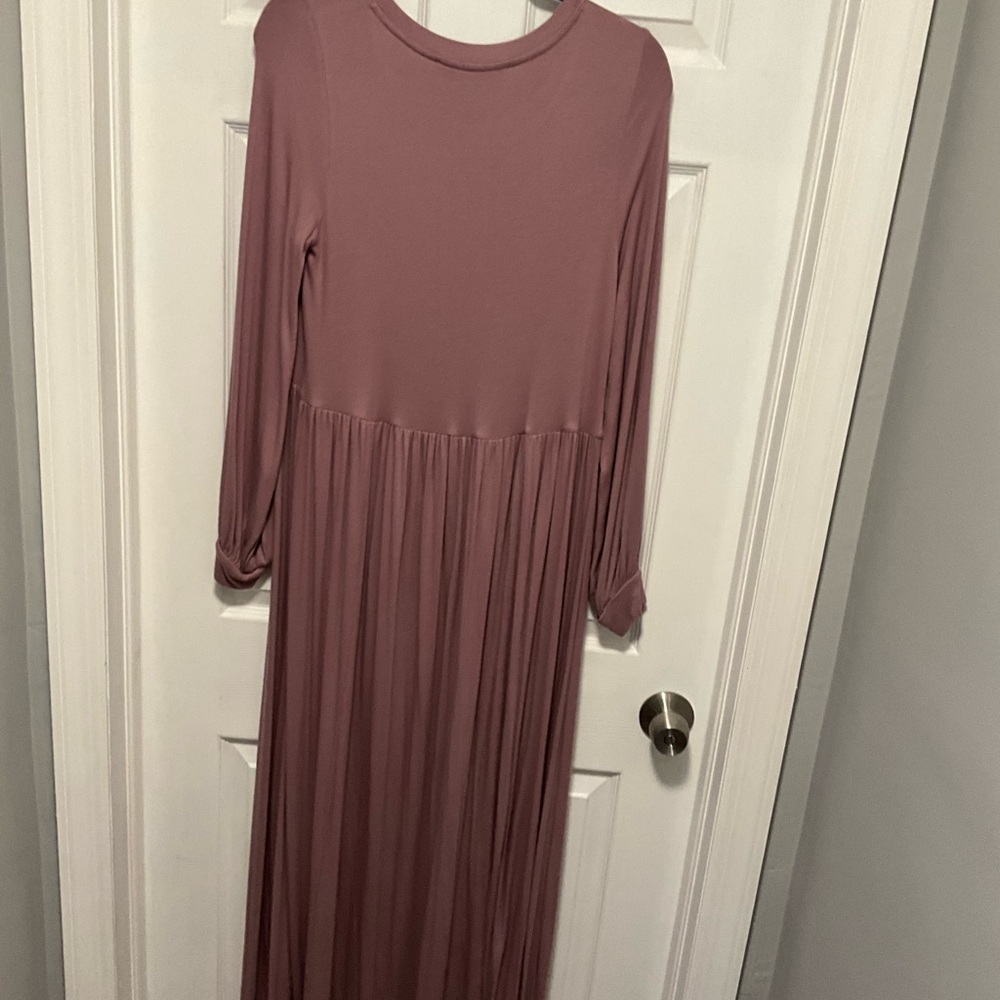 Free People Cameron Dusty Rose Pullover Oversized Timeless Maxi Dress Size XS - Picture 6 of 8